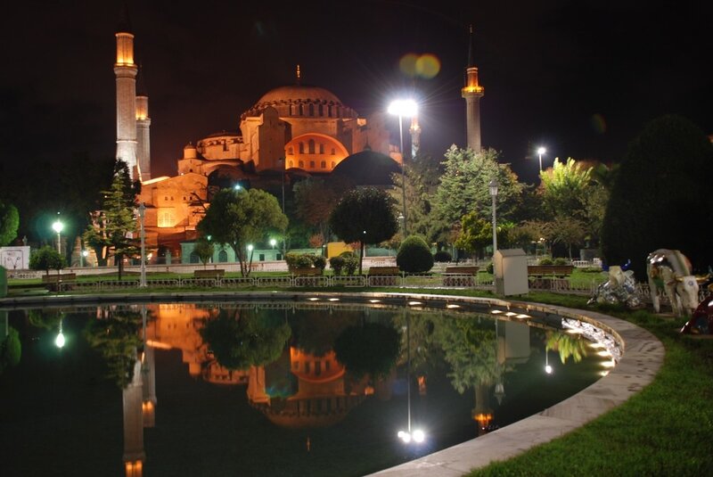 Hagia Sophia at night