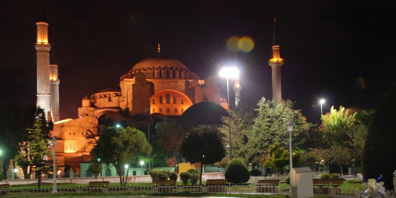Hagia Sophia at night