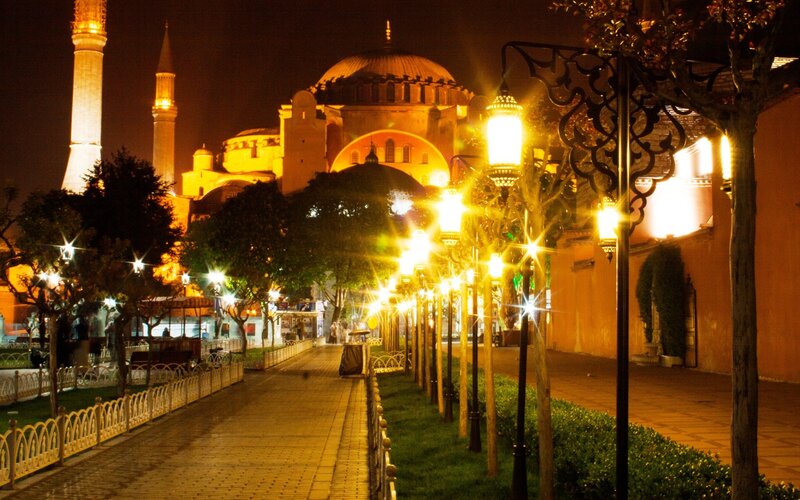 Hagia Sophia at night