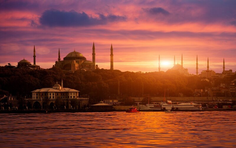 Hagia Sophia at Sunset — Orange