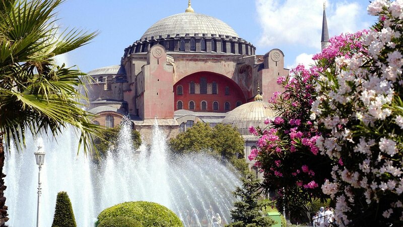 Hagia Sophia Building — Blue