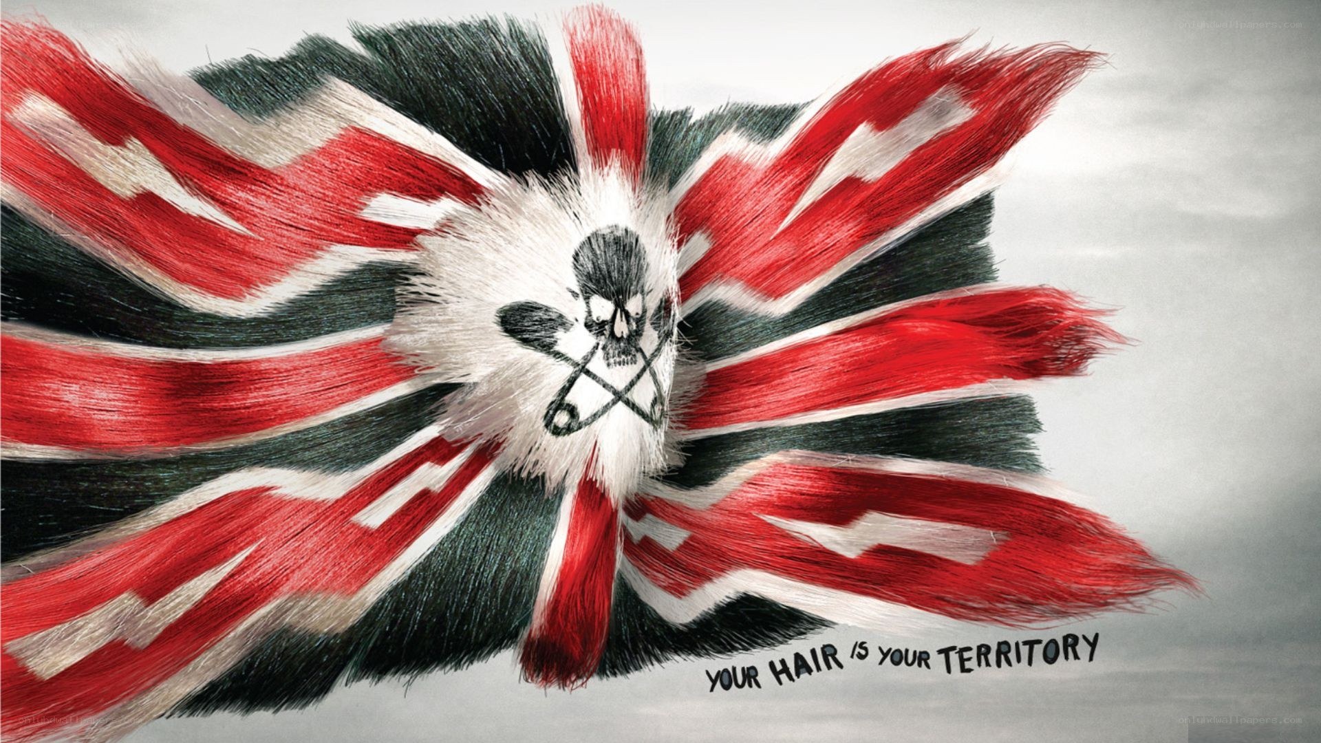 Hair Flag with Skull