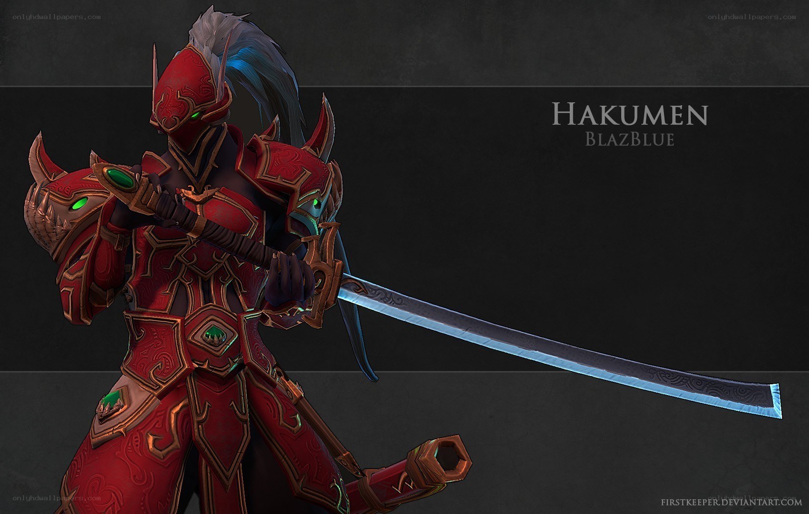 Hakumen character concept art