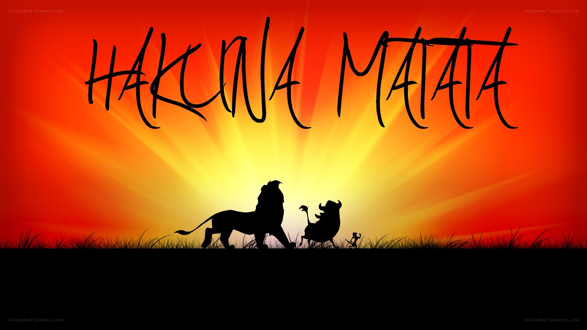 Hakuna Matata sunset scene