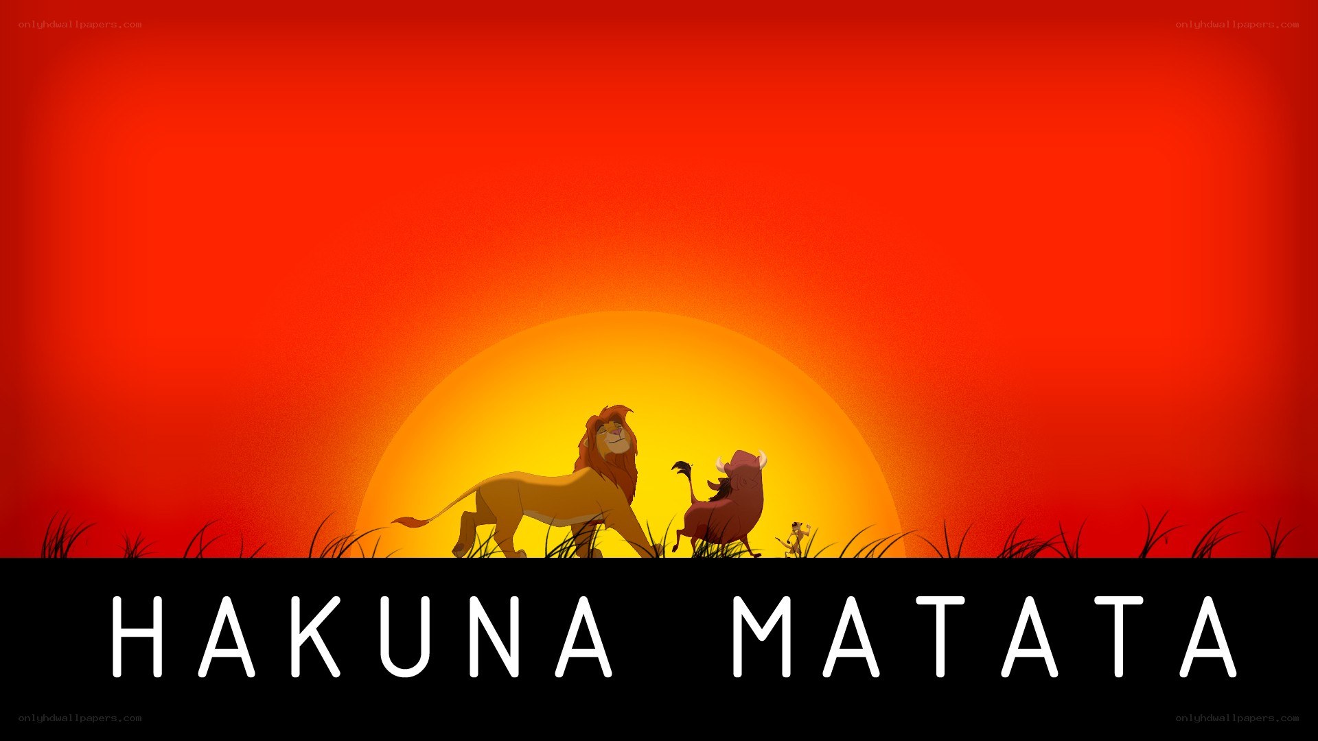 Hakuna Matata sunset scene