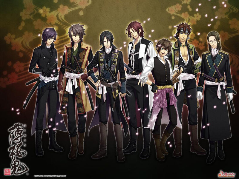 Hakuouki anime character group