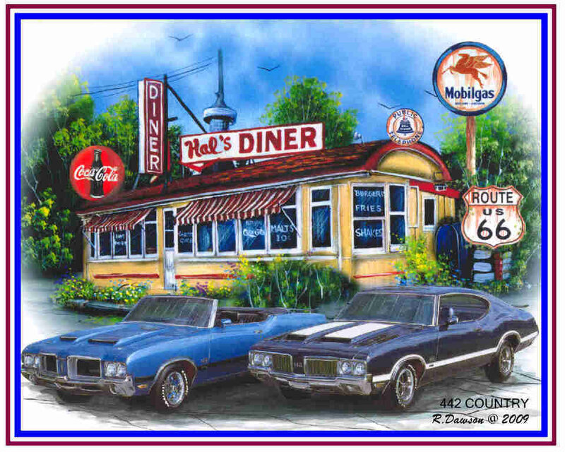 Hal's Diner and classic cars