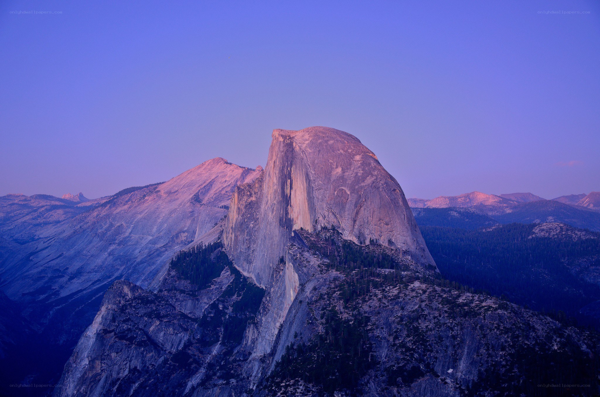 Half Dome at dawn in Yosemite
