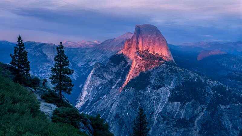 Half Dome at Dusk — Blue