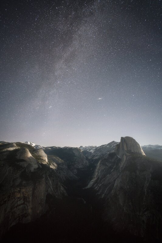 Half Dome at Night — Black