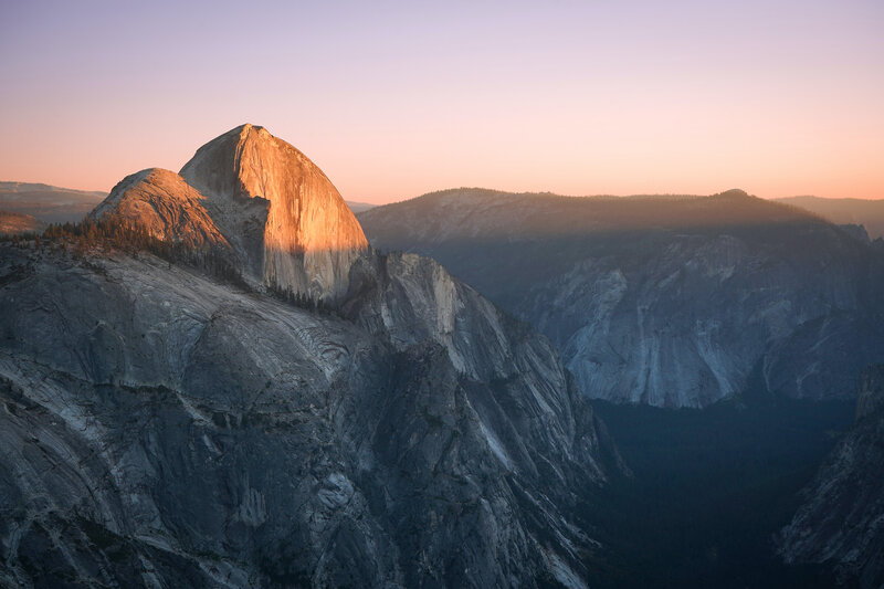 Half Dome at Sunrise — Orange
