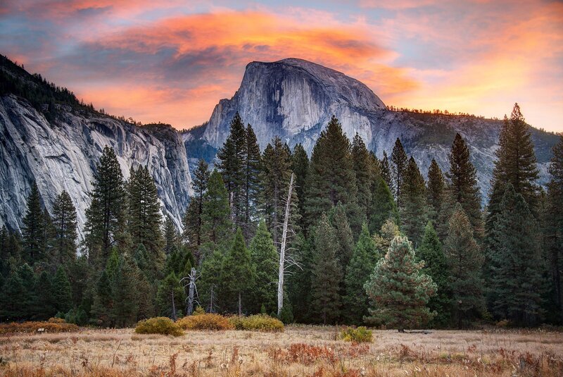 Half Dome at sunset