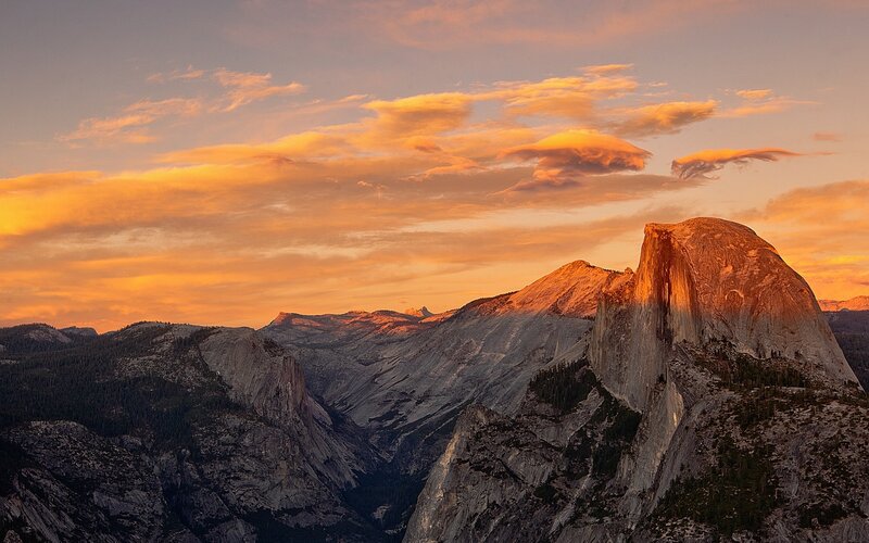 Half Dome at sunset