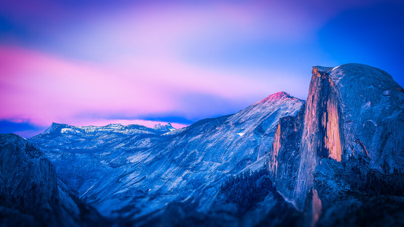 Half Dome at Twilight — Purple