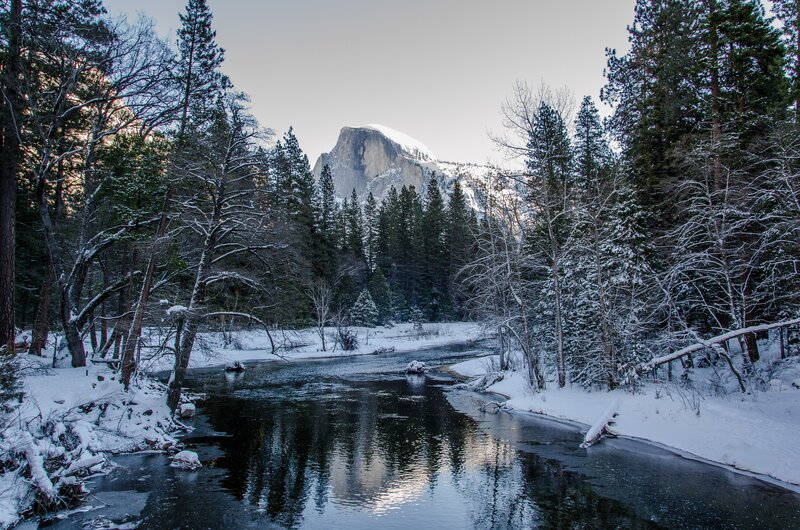 Half-dome in Winter — White