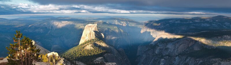 Half Dome in Yosemite — Blue, Dramatic, Morning
