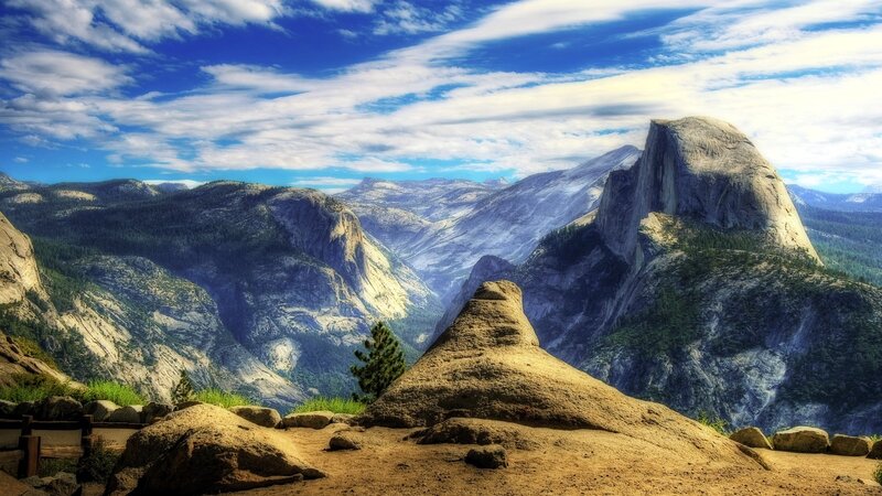 Half Dome in Yosemite — Blue, Dramatic