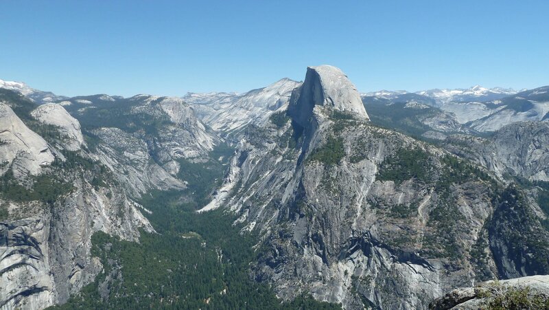 Half Dome in Yosemite — Blue, Serene, Afternoon, Photograph, Mountain