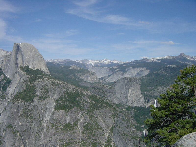 Half Dome in Yosemite — Blue, Serene, Afternoon, Photograph, Mountains