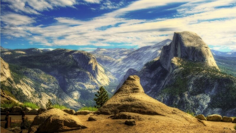 Half Dome in Yosemite — Blue, Serene, Afternoon