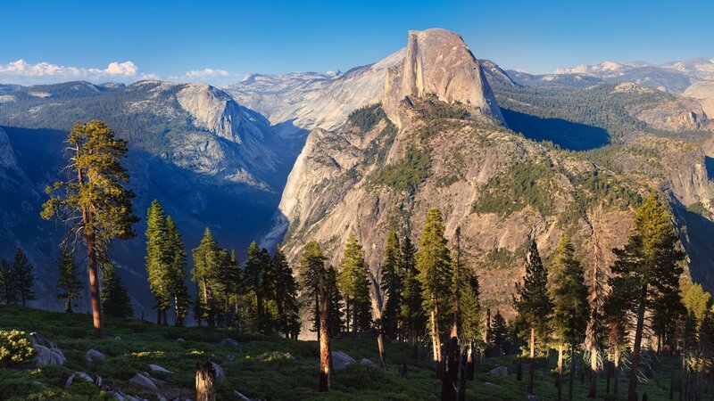 Half Dome in Yosemite — Blue, Serene, Morning