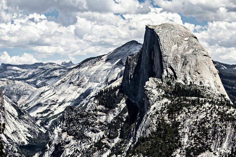Half Dome in Yosemite — Gray, Dramatic, Afternoon