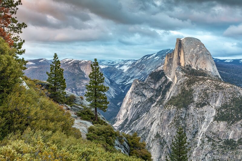 Half Dome in Yosemite — Gray, Dramatic, Autumn