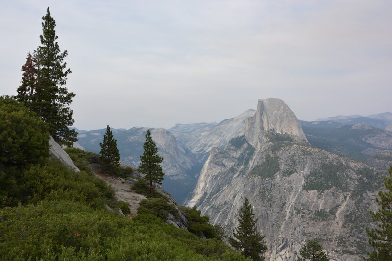 Half Dome in Yosemite — Green, Serene, Afternoon, Photograph, Mountain