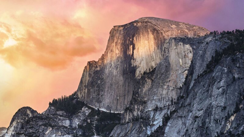 Half Dome in Yosemite — Pink, Dramatic