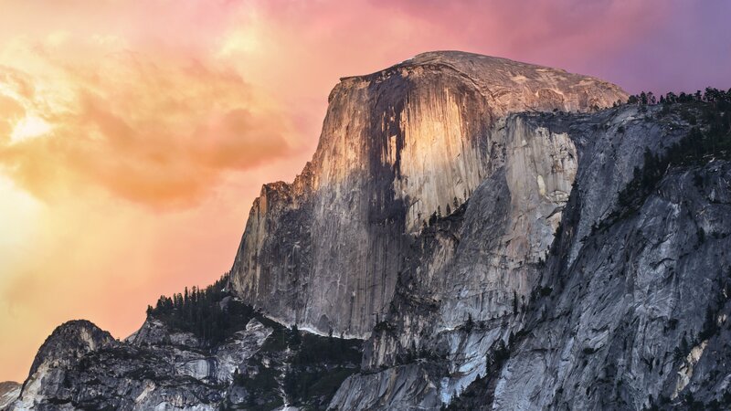Half Dome in Yosemite — Pink