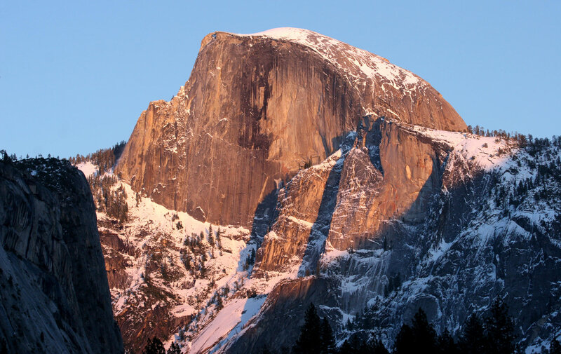 Half Dome Mountain — Blue, Dramatic, Sunrise