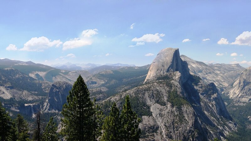 Half Dome Mountain — Blue, Serene, Afternoon