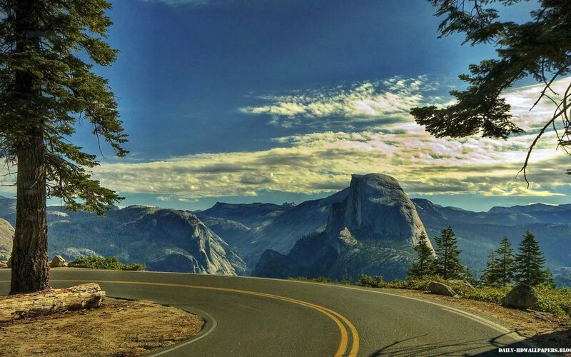 Half Dome Mountain — Blue, Serene