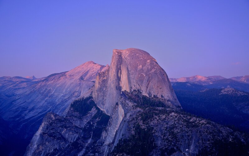 Half Dome Mountain — Purple, Serene