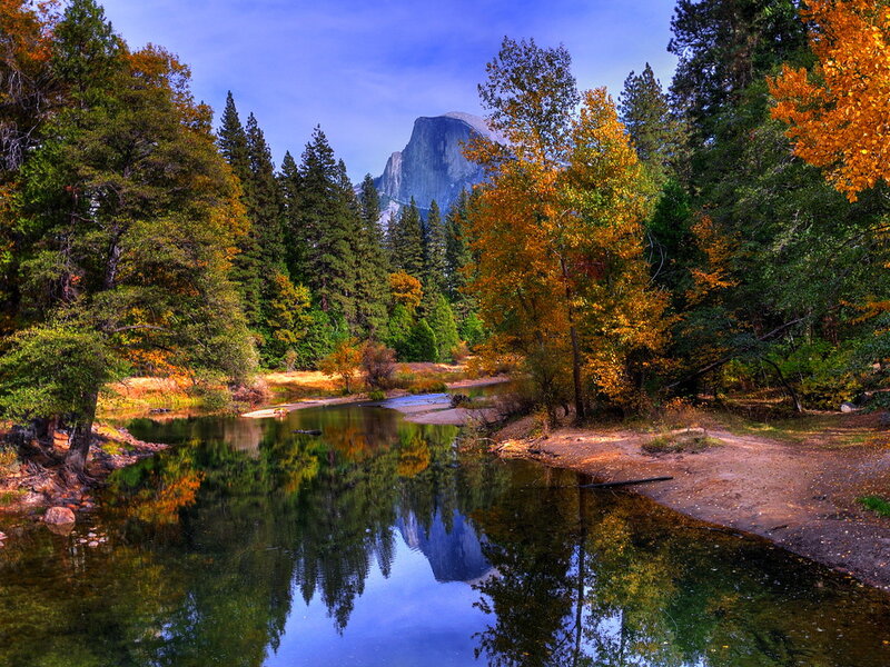 Half Dome Reflection — Blue