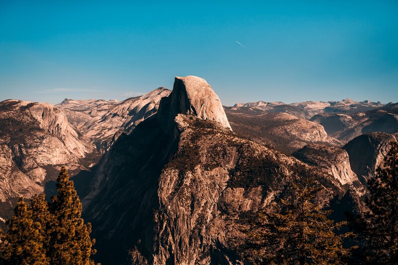 Half Dome Rock Formation — Blue, Serene