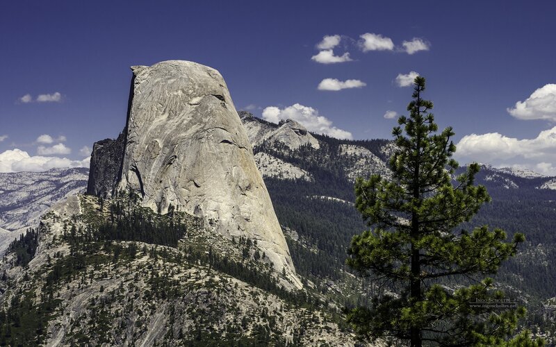 Half Dome Rock Formation — Blue