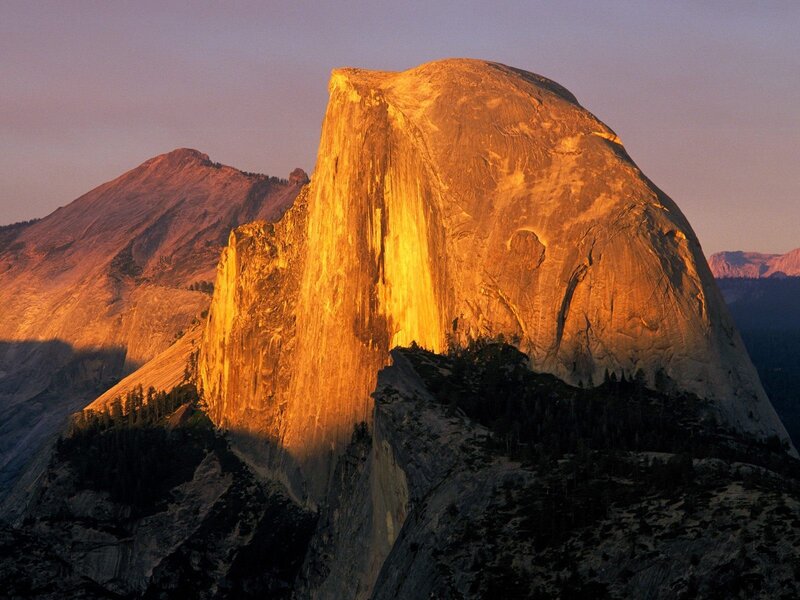Half Dome Rock Formation — Orange, Dramatic