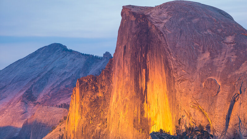 Half Dome Rock Formation — Orange