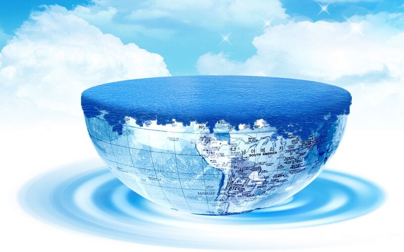 Half Globe with Water