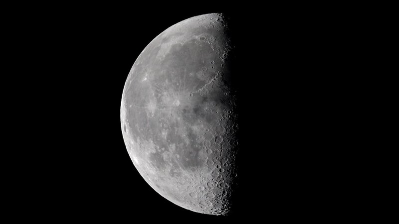 Half-illuminated Moon — Gray