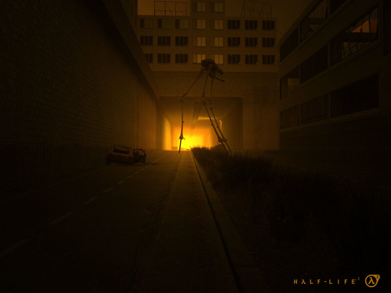 Half-Life 2 alley scene
