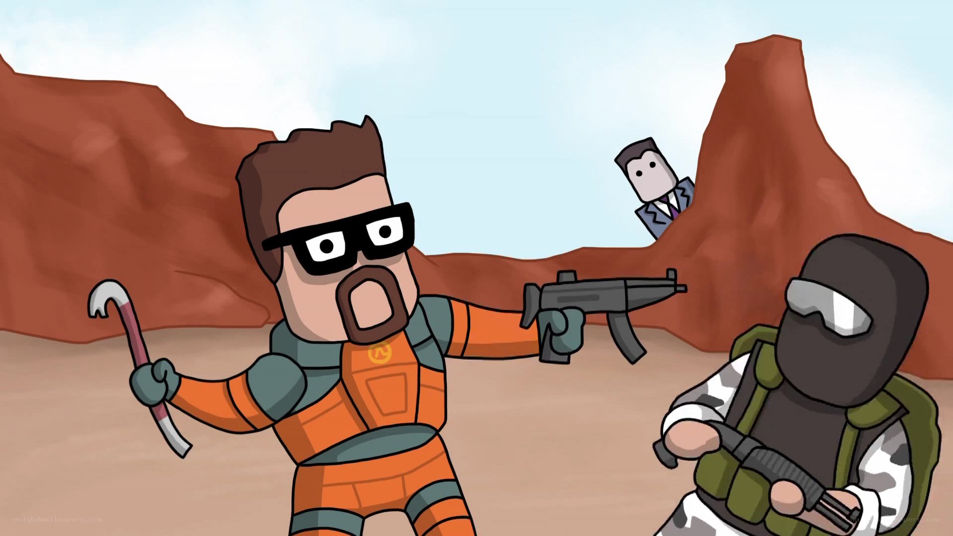 Half-Life 2 characters in desert