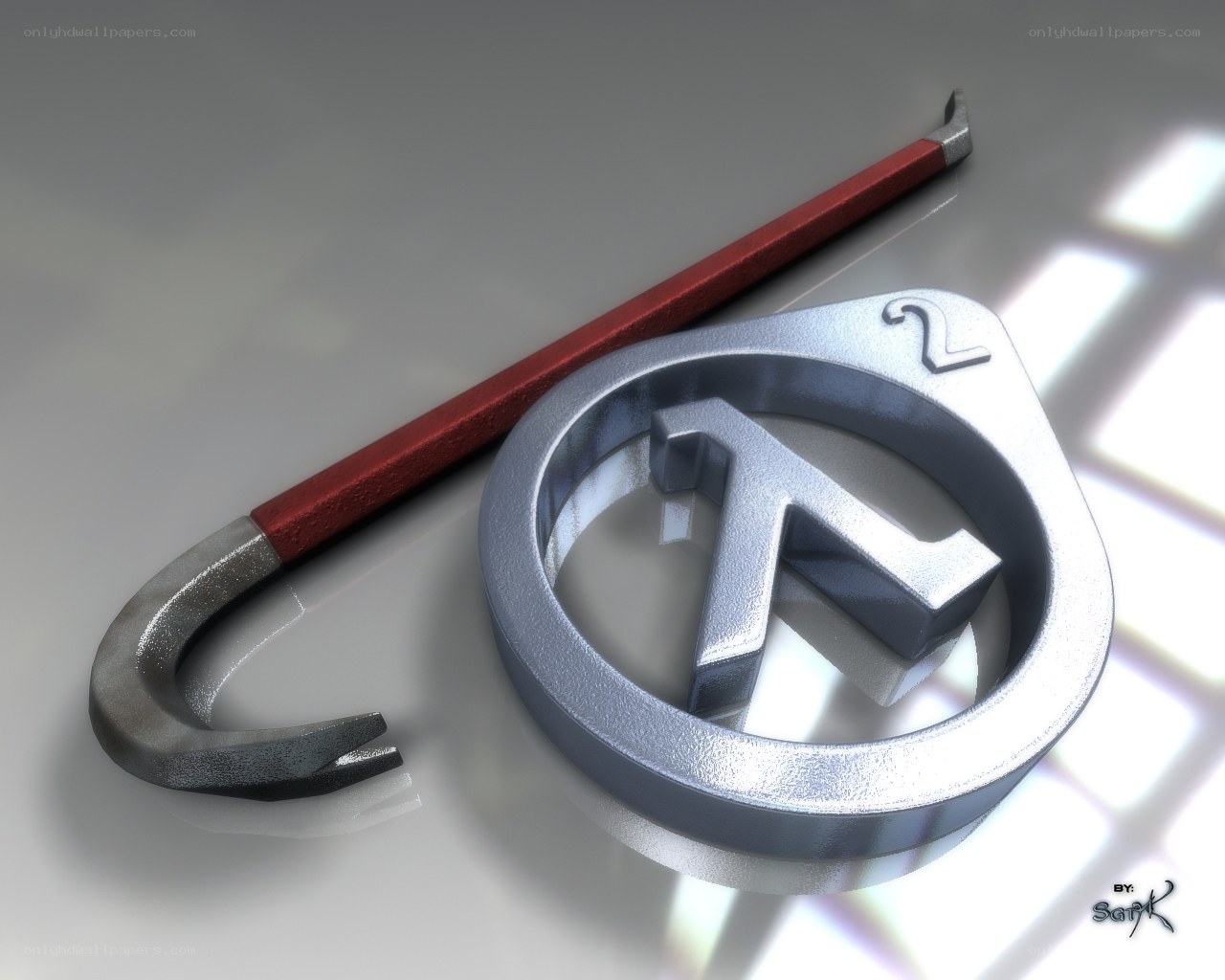 Half-Life 2 logo and crowbar