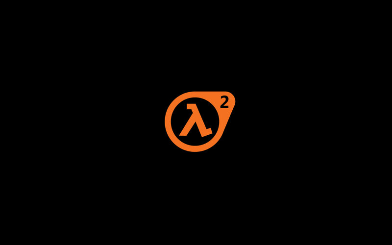 Half-Life 2 Logo — Black, Minimalist