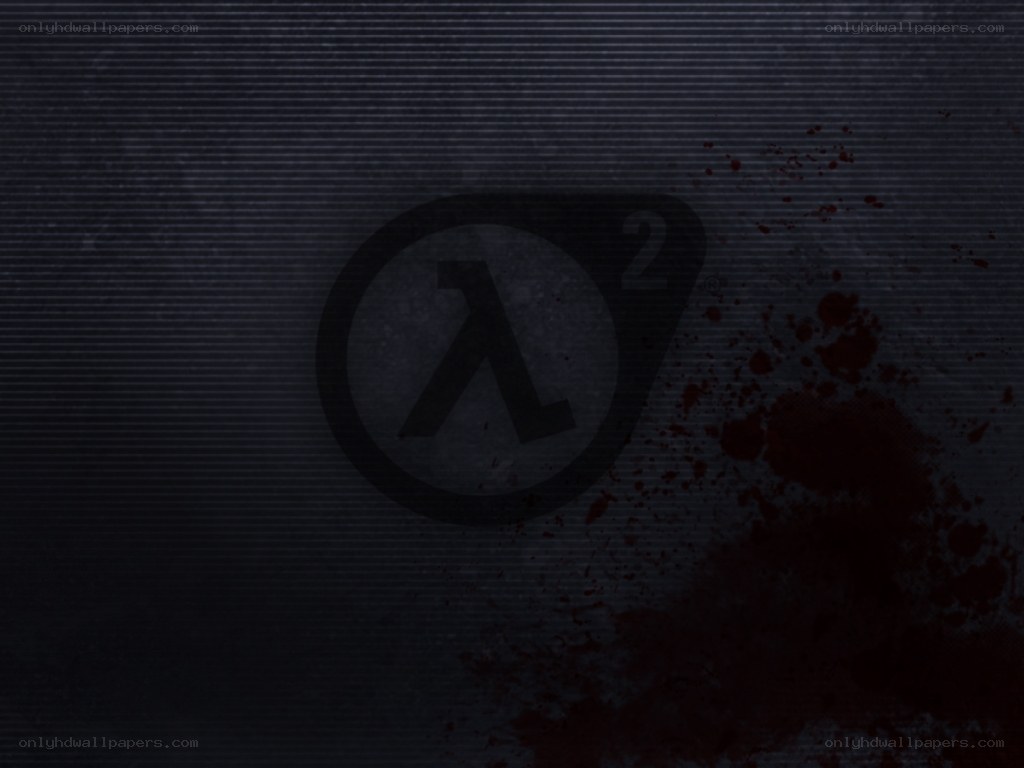 Half-Life 2 logo with blood splatter