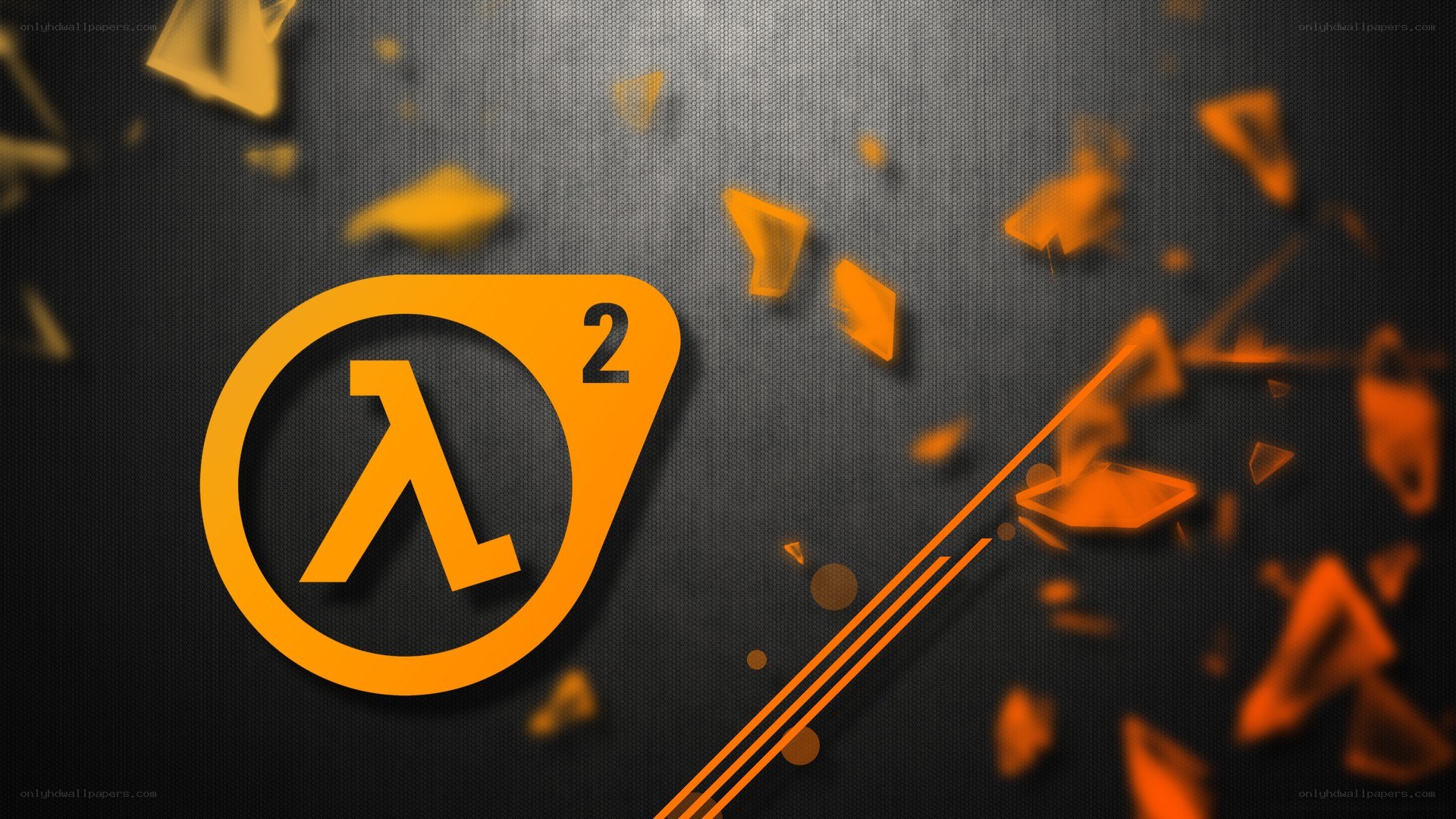 Half-Life 2 logo with shattering effect