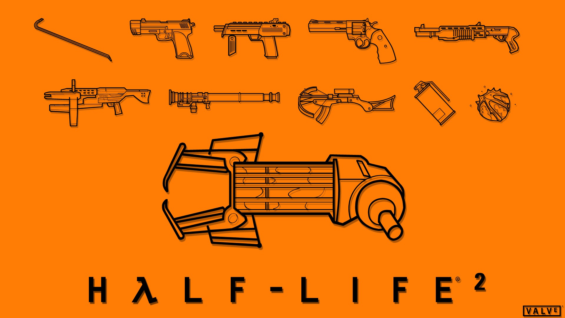 Half-Life 2 weapon lineup
