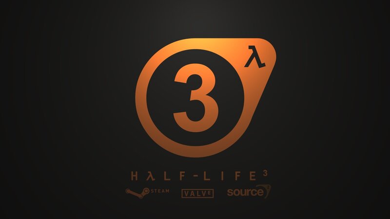 Half-Life 3 Logo — Black, Dramatic