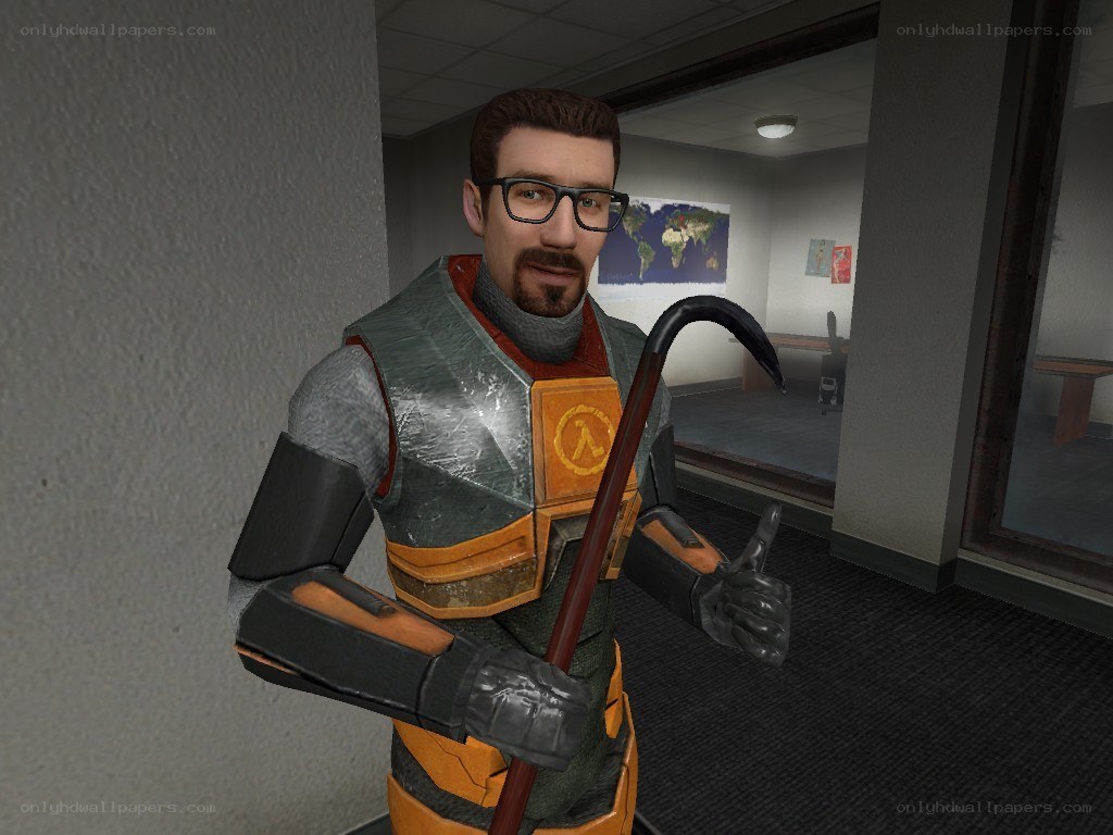 Half-Life character in office